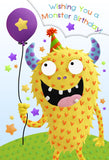 Children's Birthday Card - Monty the Monster from Paper Rose, English cards in France
