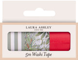 Christmas Paper Tape - 3 Reels of Paper Tape Laura Ashley Red Festive Botanicals From Heart and Soul Studio Limited