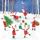 Christmas Cards - 10 Cards - Fun Santas